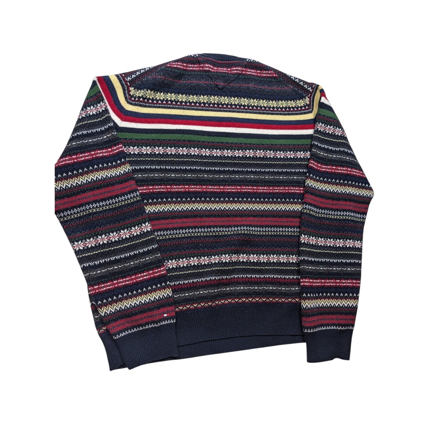 Tommy Hilfiger Sweater XL Fair Isle Nordic Style Crewneck Grandpa Knit Pullover