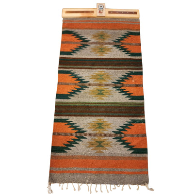 Native American Navajo Wool Rug Handwoven Wall Hang Kachina Southwestern 61x28