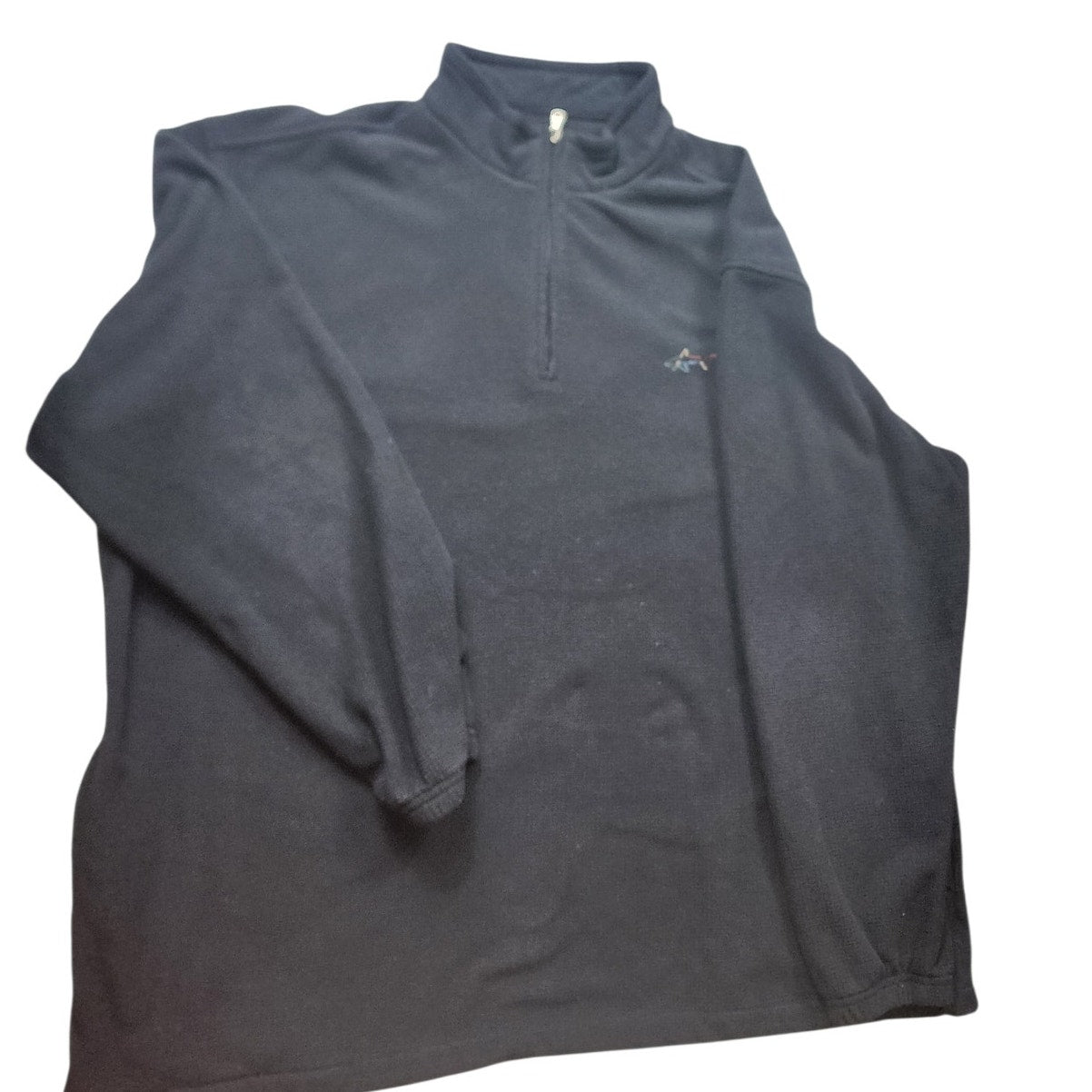 Greg Norman Sweater Men XXL Pullover Zip Black Shark Logo Golf Fleece Sweatshirt