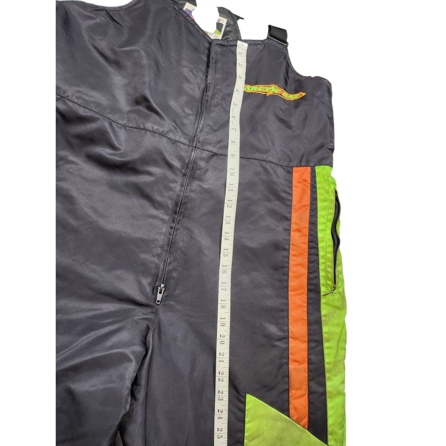 Arctic Cat Snow Bib Overalls Mens XL Arcticwear Lightning Pants Vintage 90s