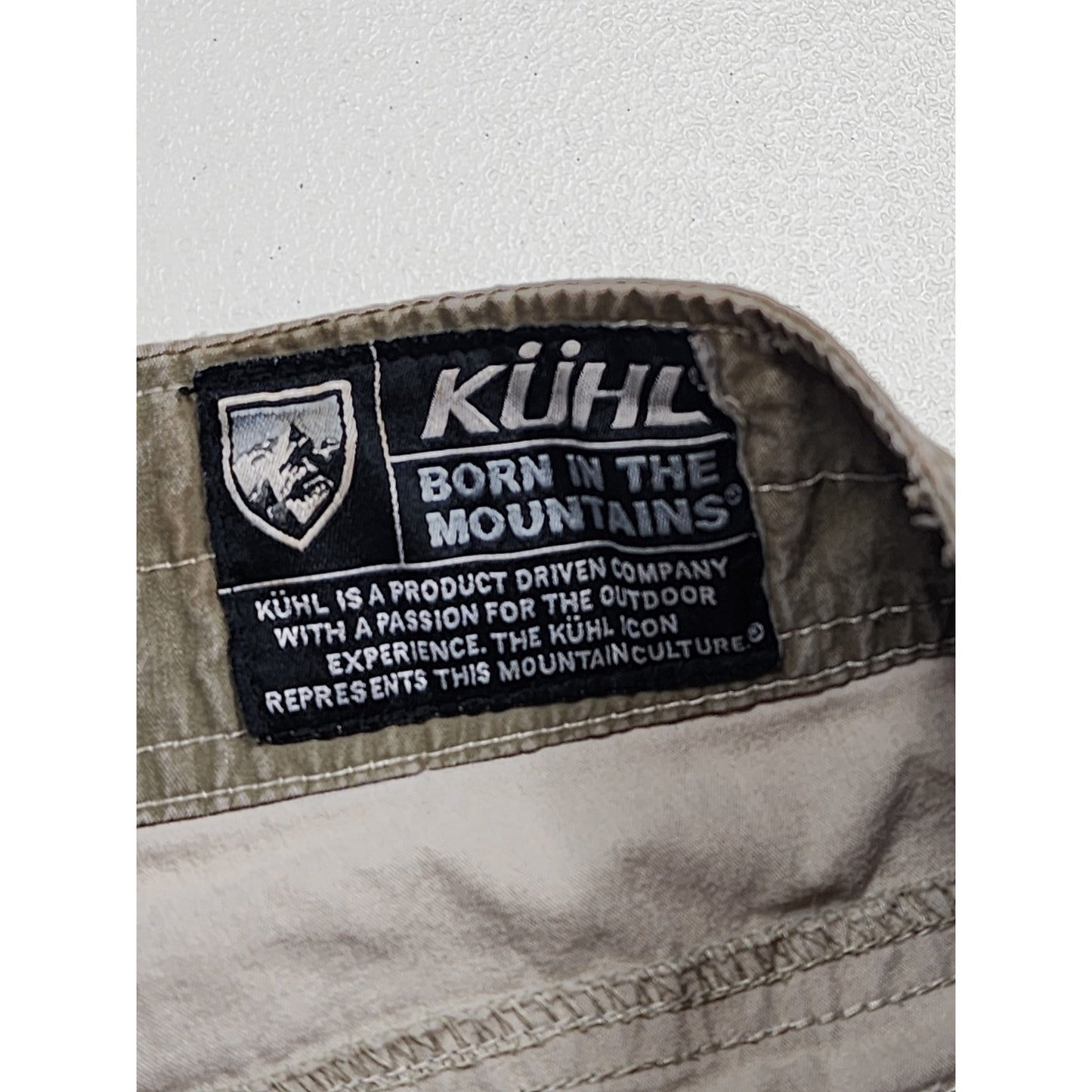 KUHL Shorts Mens 36 Mountain Cargo Rugged Hiking Tactical Utility Vintage Patina