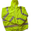 Berne Hi-Vis Hoodie Men 2XL Yellow Reflective Zip Safety Sweatshirt Construction