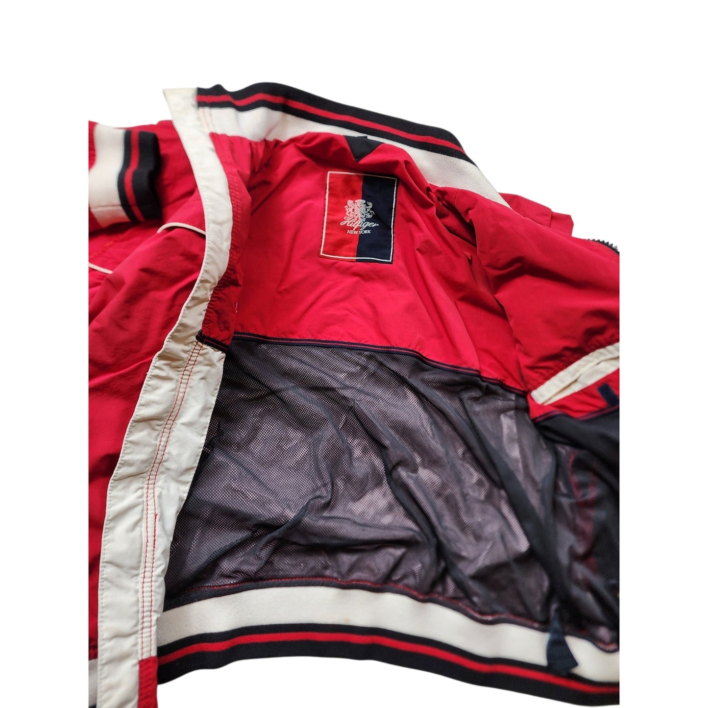 Tommy Hilfiger Jacket Men Medium Women Large Bomber Wind Retro Crest Vintage Y2K