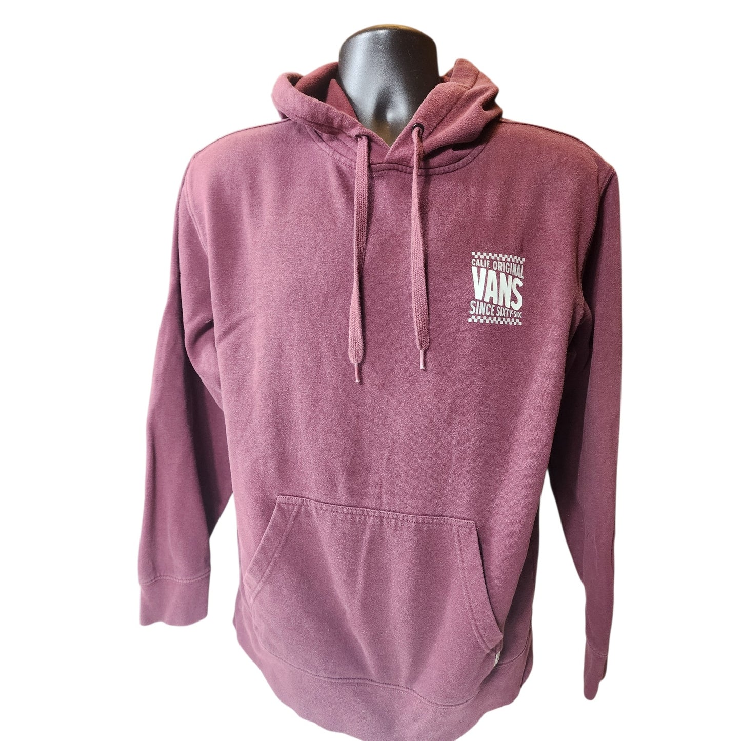 VANS Hoodie Mens Medium Women Large Maroon Pullover Sweatshirt California Skater