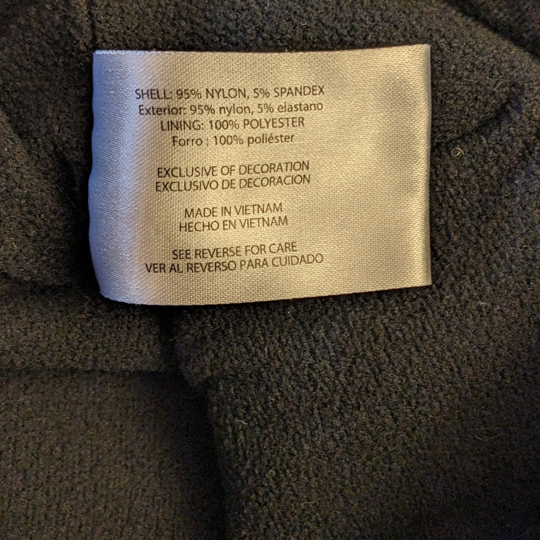 Eddie Bauer Pants Mens 38x34 Gray Lined Nylon Warm Outdoor Hiking Fleece Lining