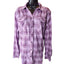 Duluth Trading Shirt Women XL Purple Plaid Button Front Long Sleeve Western Top
