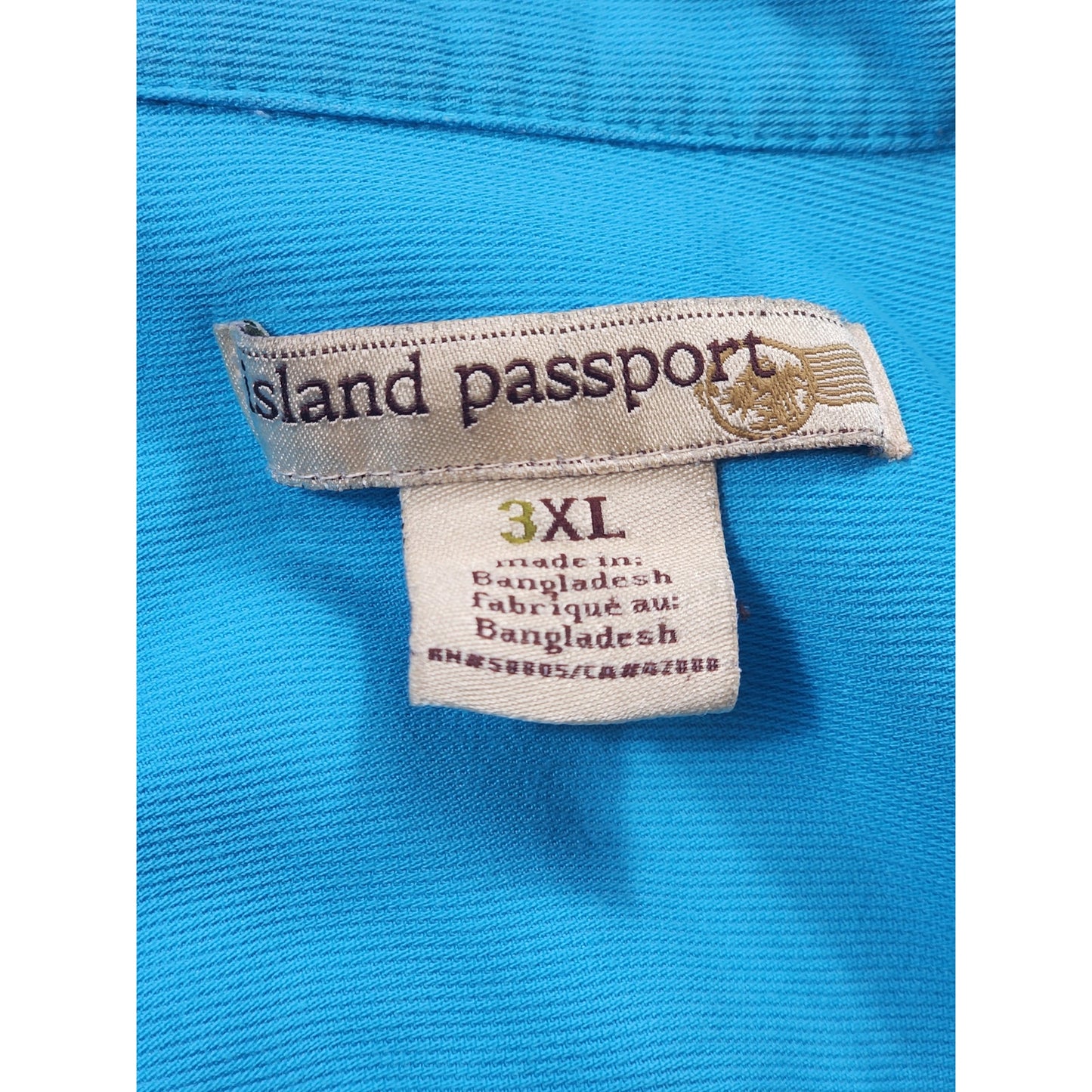 Island Passport Shirt Men 3XL Short Sleeve Button Rayon Light Summer Resort