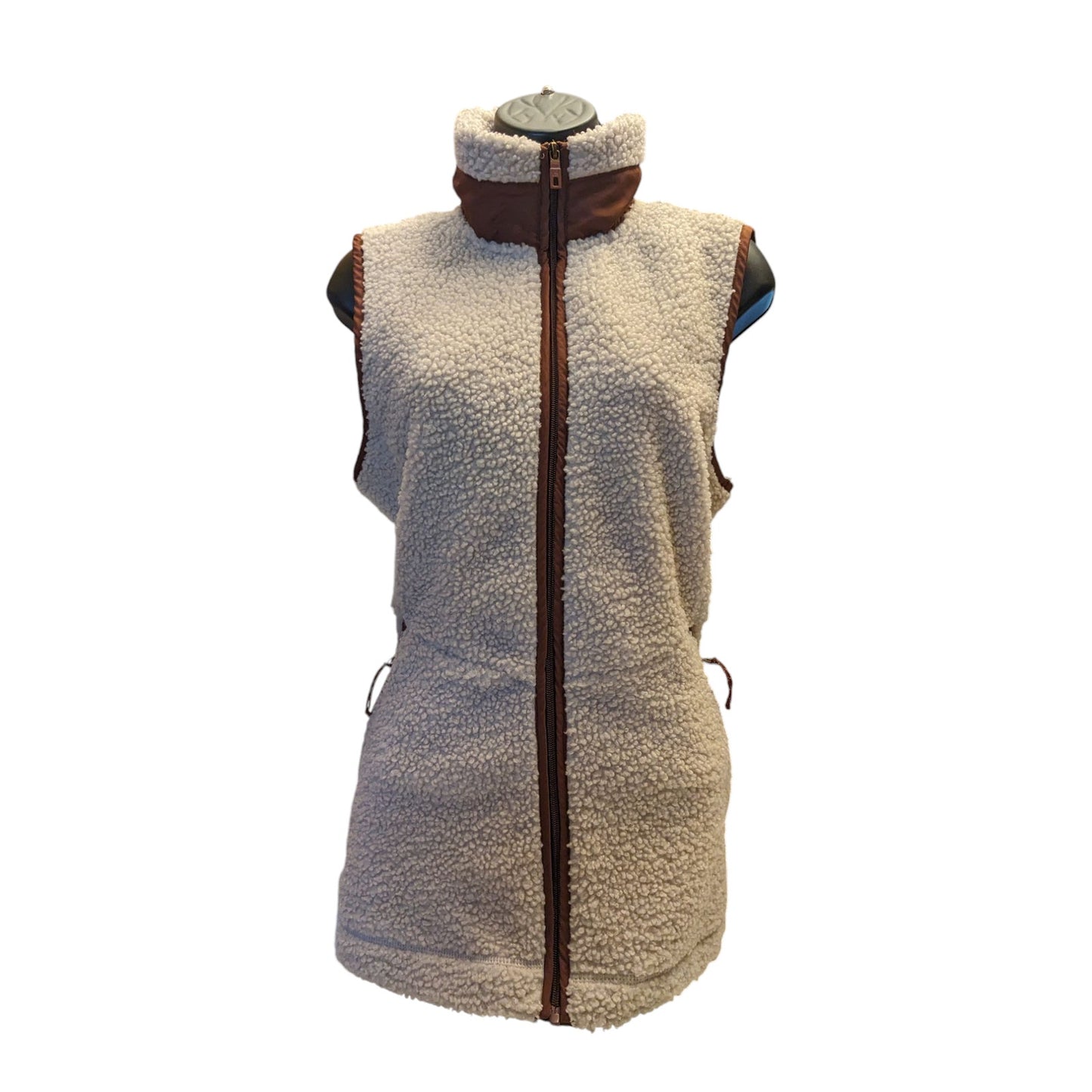 Avalanche Sherpa Fleece Vest Women Medium Cozy Sleeveless Jacket Hiking Camping