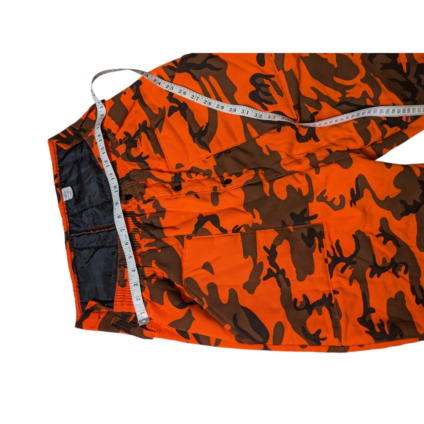 Hunting Pants Mens XL Blaze Orange Camo Insulated Workwear Gorpcore Survival
