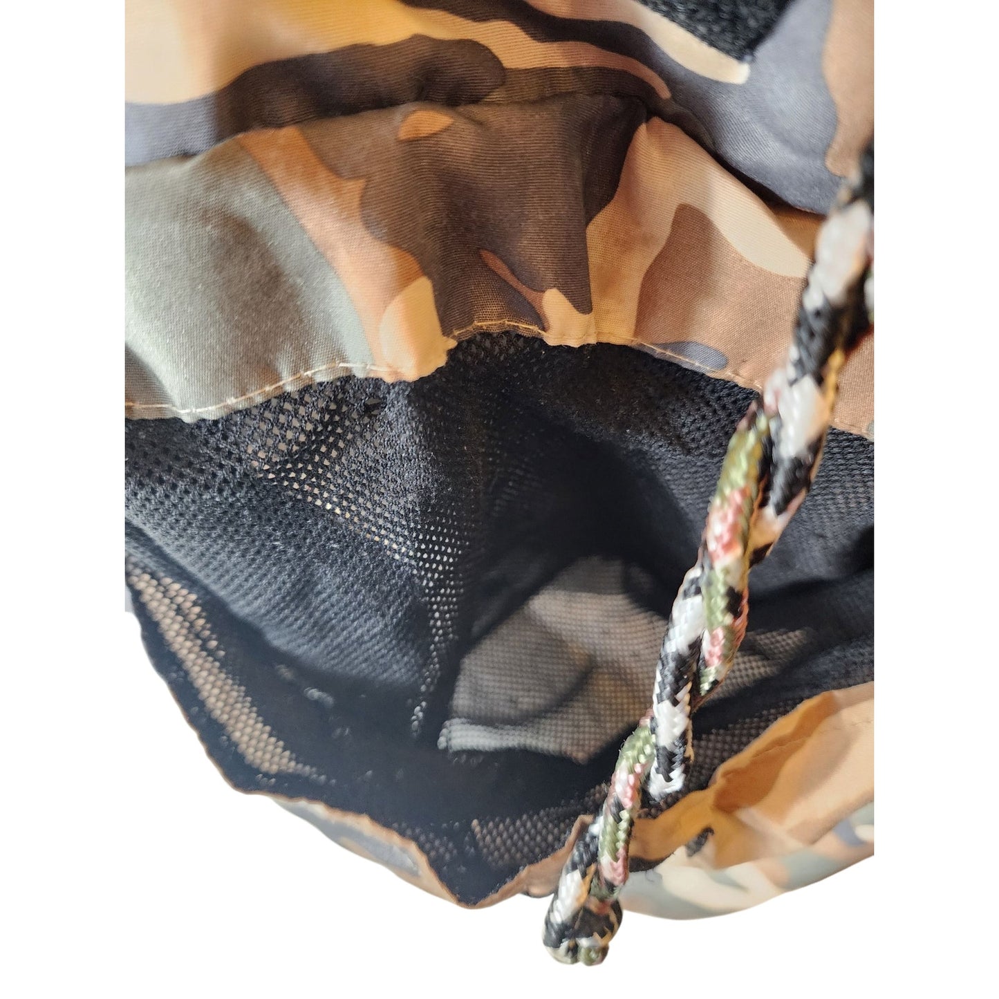 Carbon Savage Camo Pullover Windbreaker Hoodie Mens Large Womens XL Mesh Skater