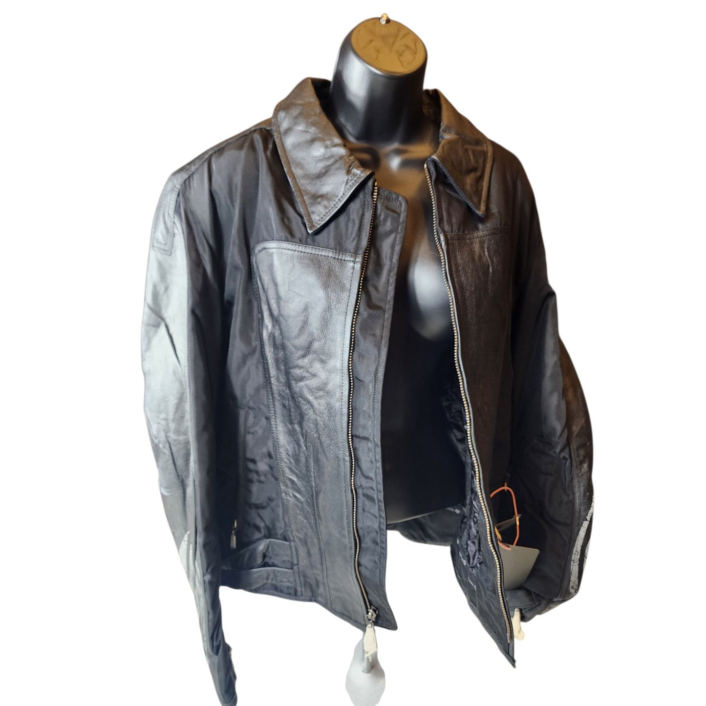 Hein Gericke Leather Motorcycle Jacket Womens 16 Protective Padded Biker Riding