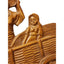 Vintage Carved Wood Wall Hanging Art Ox Cart FolkArt Farmhouse Rustic Decor 23"