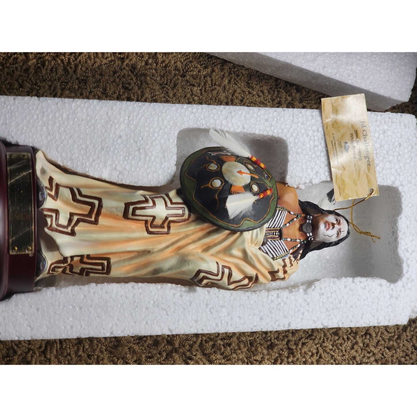 JD Challenger White Breast Southwest Style Figurine Westland Warrior Box 15106