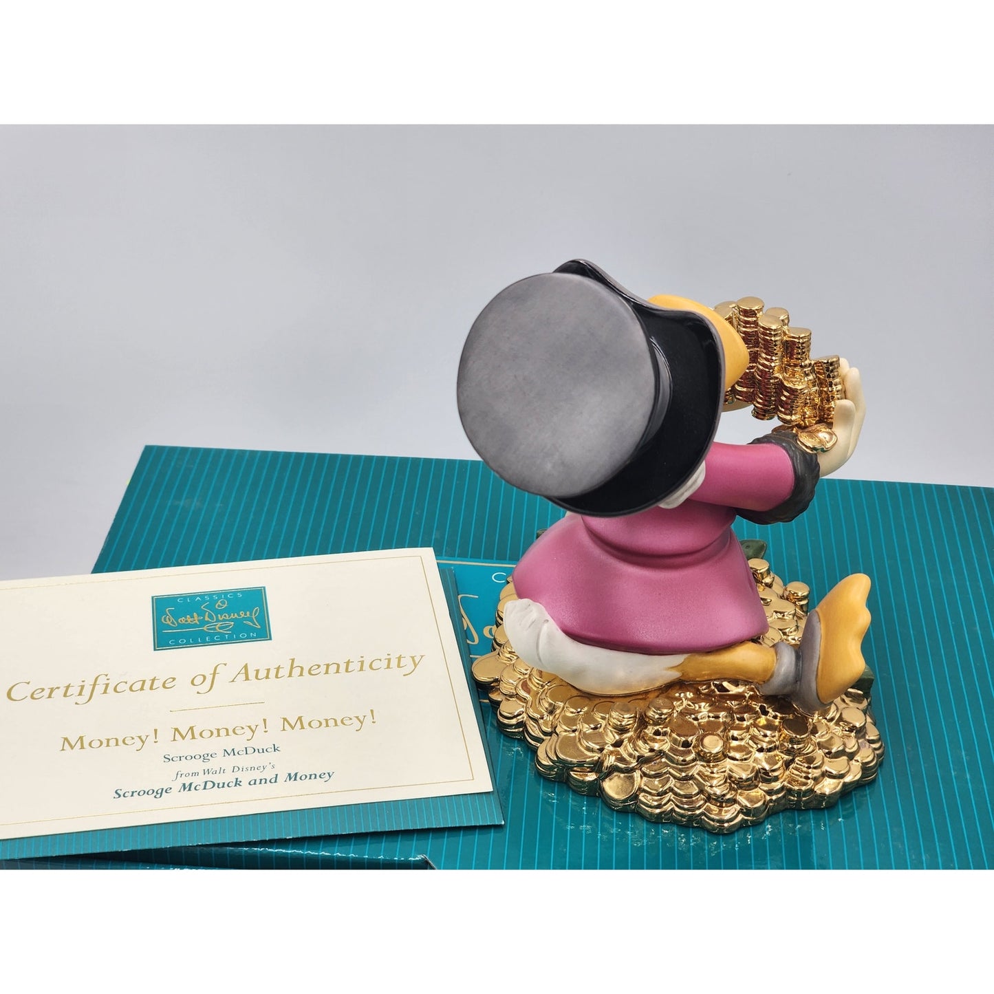 WDCC Scrooge McDuck Figurine Money! Money! Money! Disney Vintage Retired Box COA