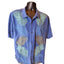 Tommy Bahama Silk Camp Shirt Large Palm Frond Aloha Top Island Vacation Hawaiian