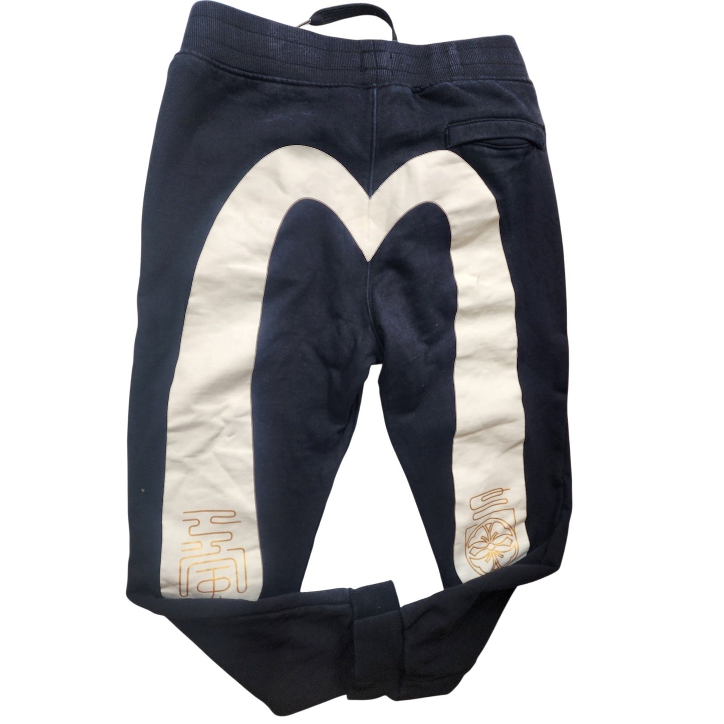 EVISU Heritage Custom Made Sweatpants Men Medium Logo Joggers Streetwear Graphic