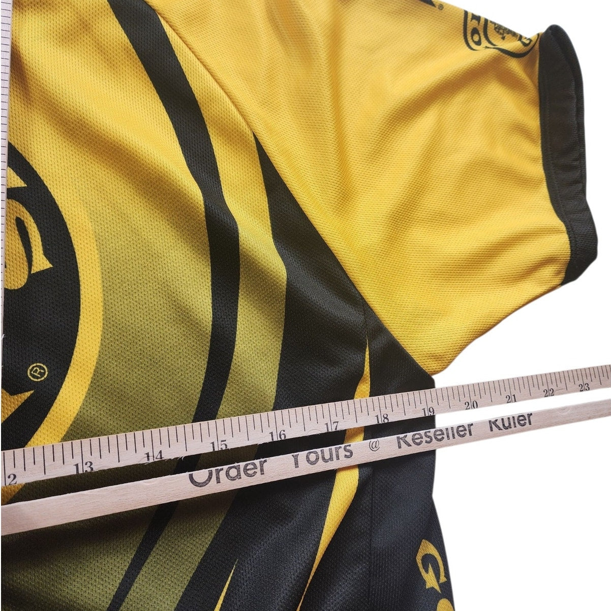 Golds Gym Cycling Jersey Mens Large Half Zip Short Sleeve Fitness Bodybuilding