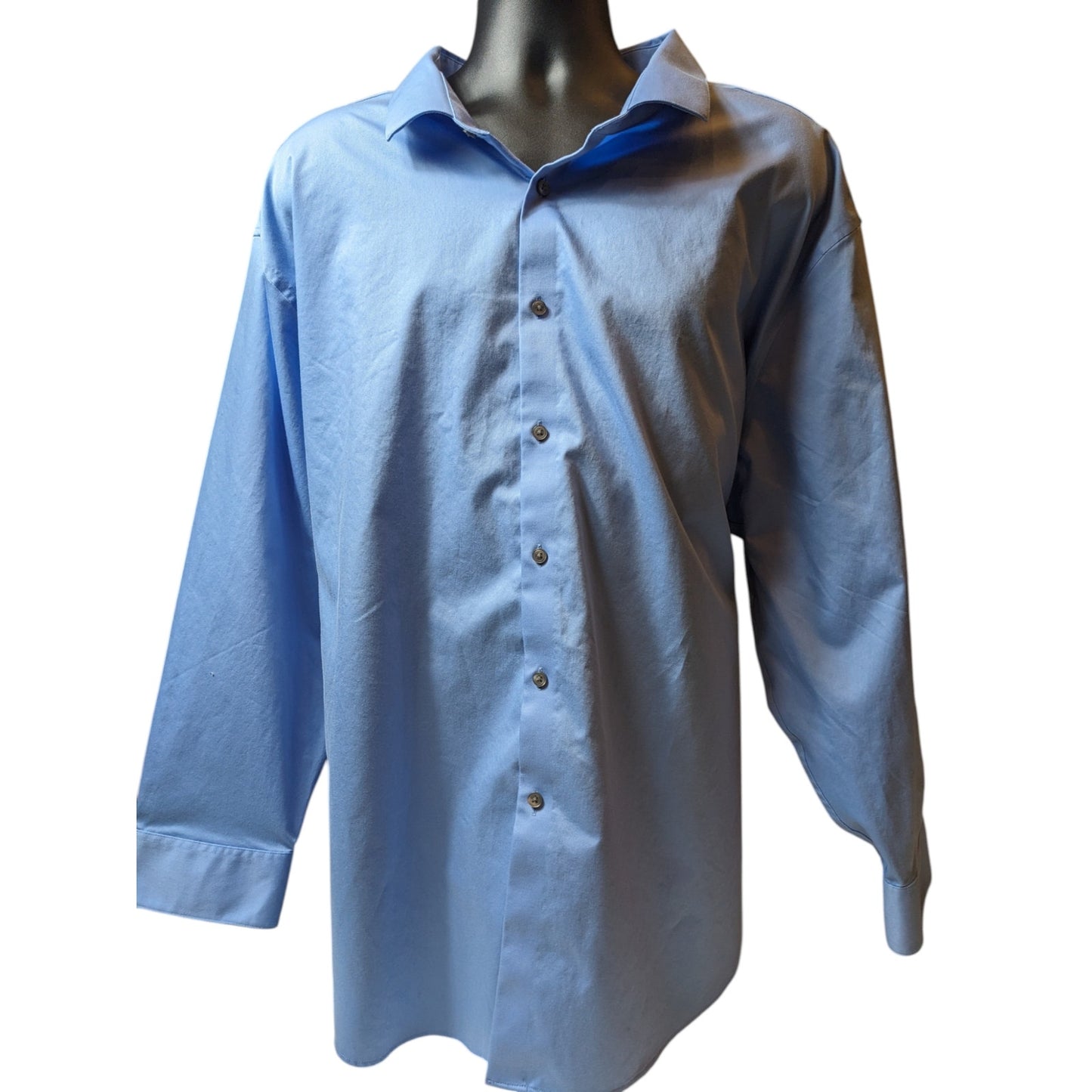 Calvin Klein Dress Shirt Mens 5XL Slim 34/35 Infinite Wrinkle Free Stretch Long