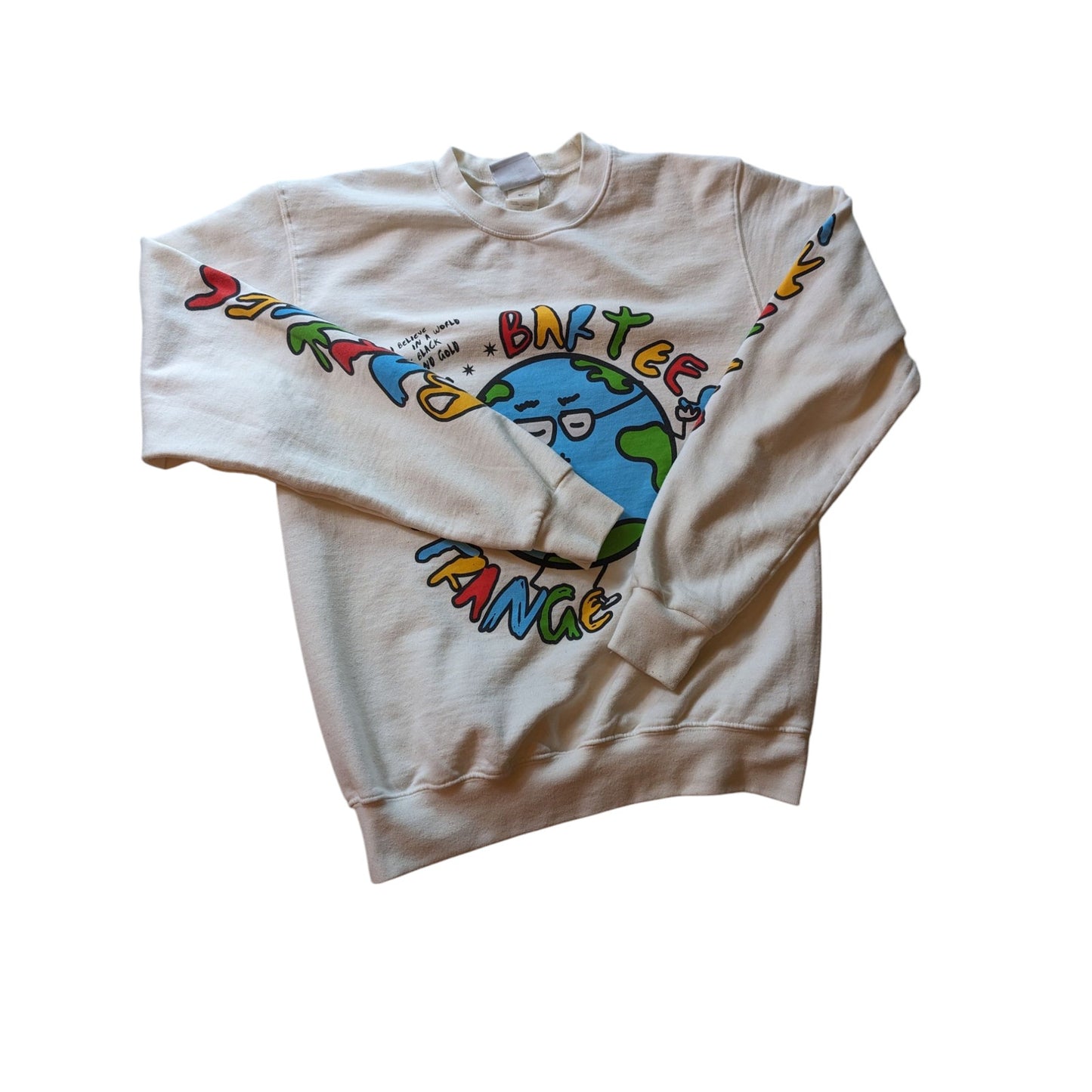 Champion ECO Pullover Adult Small Sweatshirt Earth Face Graphic Bartees Change