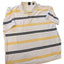 Karl Kani Gold Polo Shirt Mens 4X Golf White Yellow Black Stripes Short Sleeve