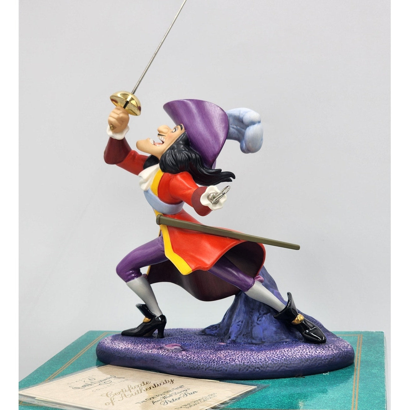 WDCC Captain Hook Peter Pan I've Got You This Time Figurine COA Box Disney