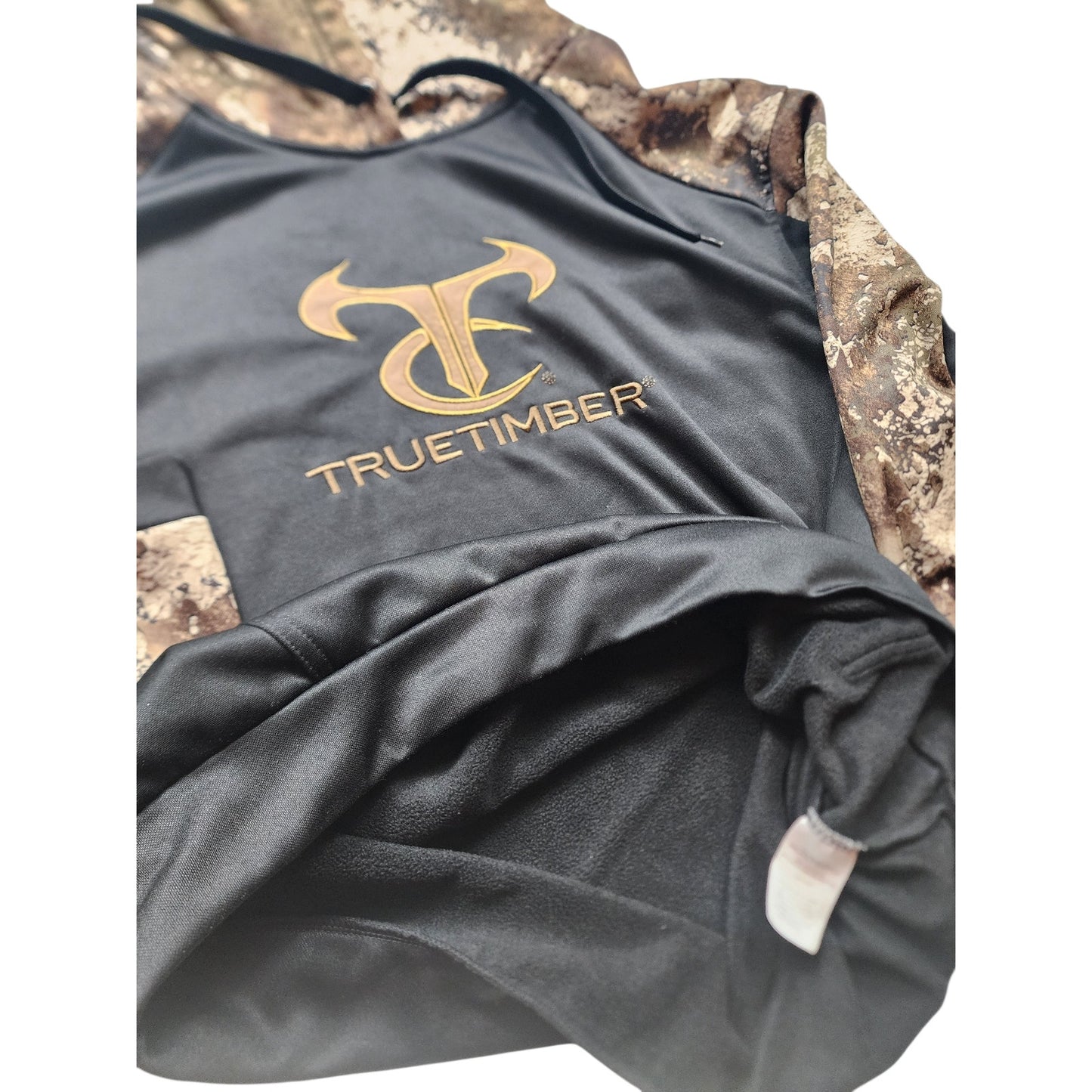 TrueTimber Hoodie Men Large Camo Pullover Strata Fleece Lined Hunting Sweatshirt