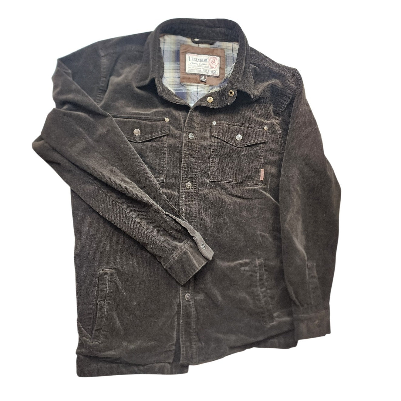 Legendary Whitetails Tough Buck Corduroy Shirt Jacket Large Tall Flannel Shacket