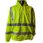 Berne Hi-Vis Hoodie Men 2XL Yellow Reflective Zip Safety Sweatshirt Construction