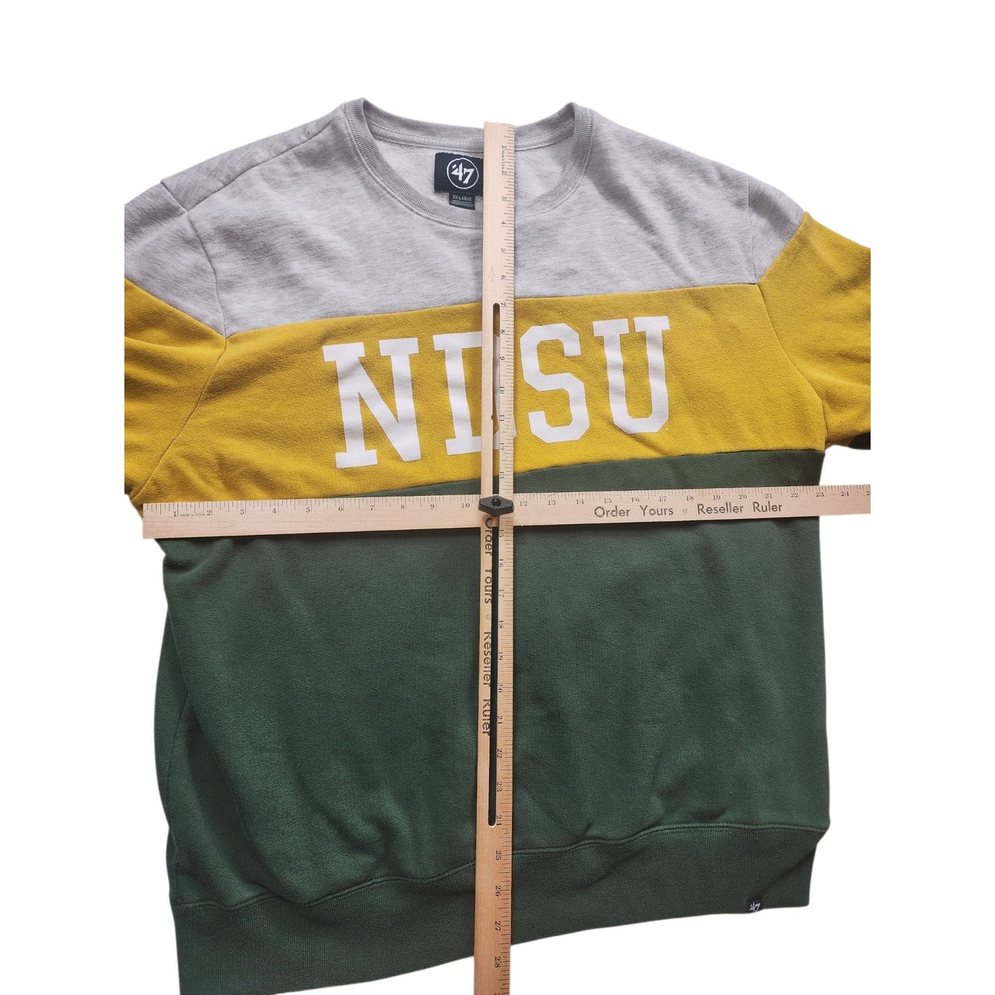 47 Brand NDSU Crewneck Sweatshirt Mens XXL North Dakota State Bison Colorblock