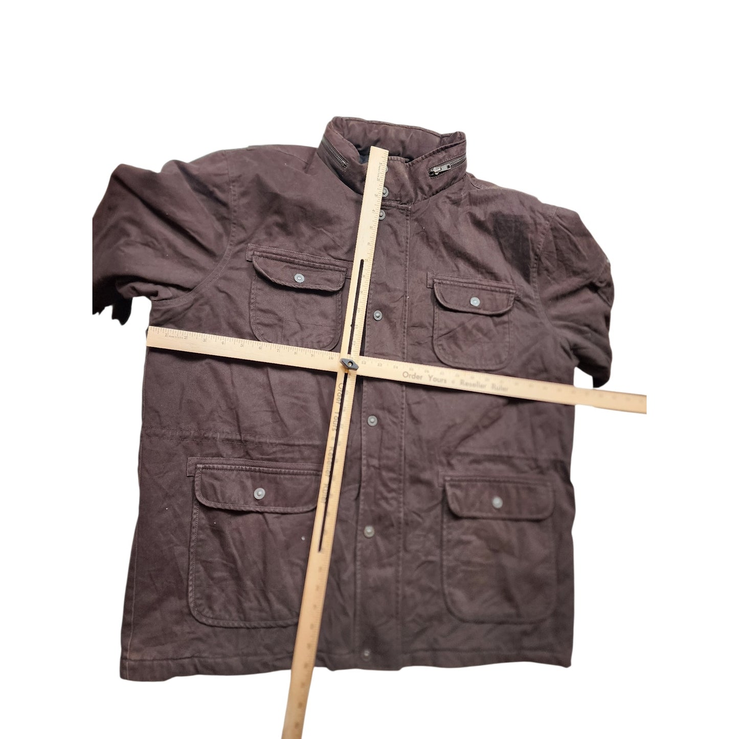 TCM Montana Brown Waxed Field Jacket Mens XL Utility Work Hooded Hunting Hiking