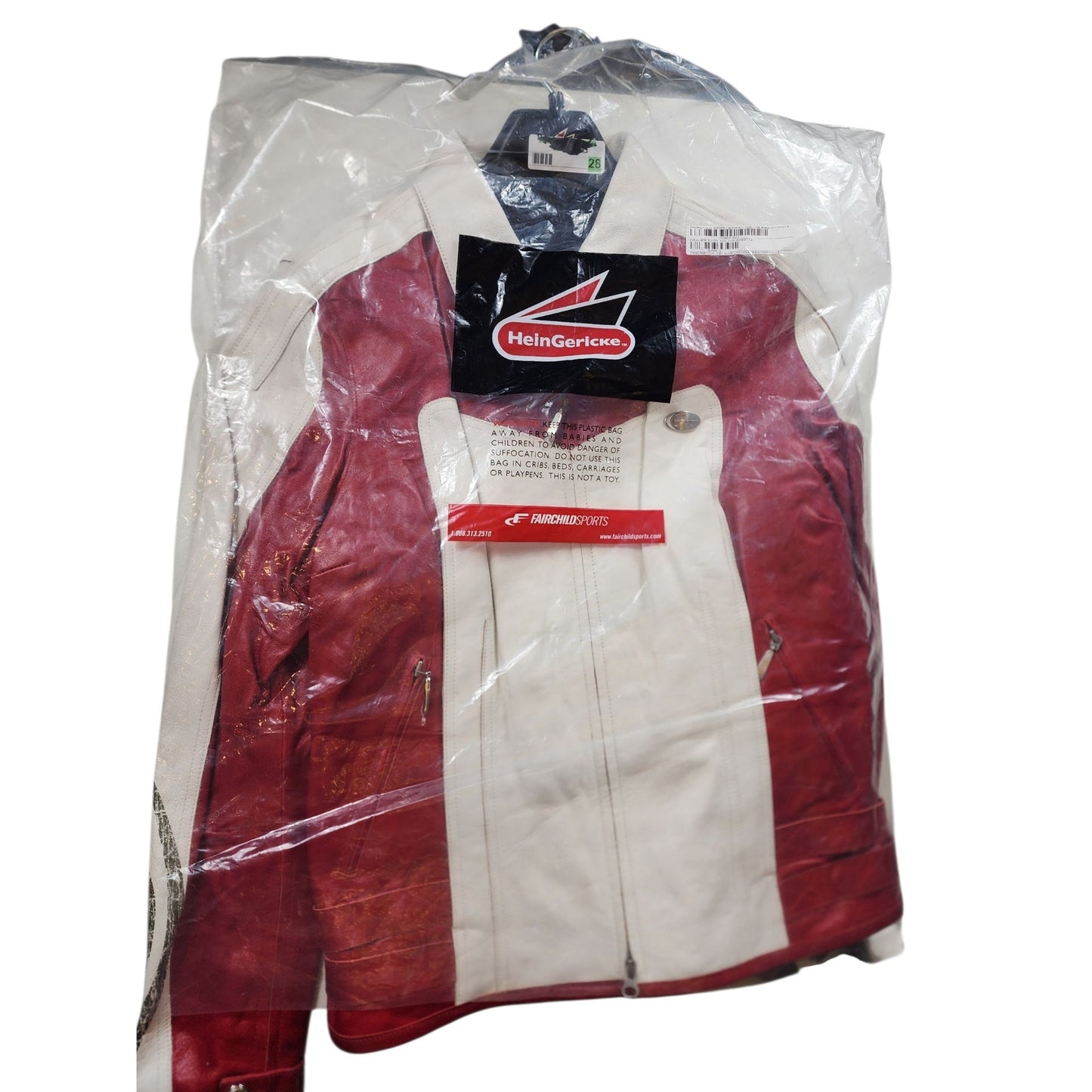 Hein Gericke Leather Motorcycle Jacket Size 14 Racing Quilted Lining Retro Biker