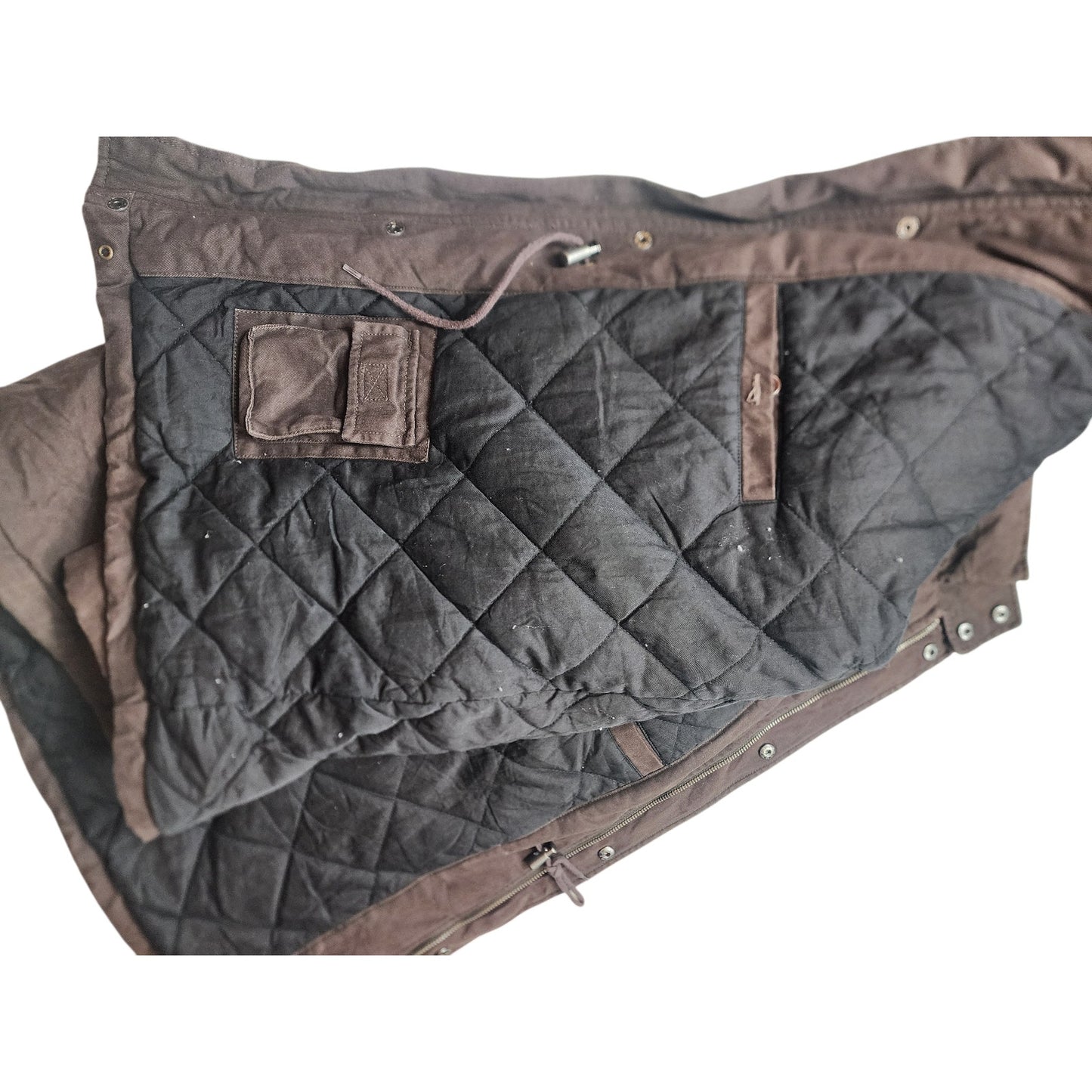 TCM Montana Brown Waxed Field Jacket Mens XL Utility Work Hooded Hunting Hiking