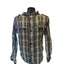 New Look Hoodie Mens Medium/Large Blue Plaid Lightweight Hooded Jacket British