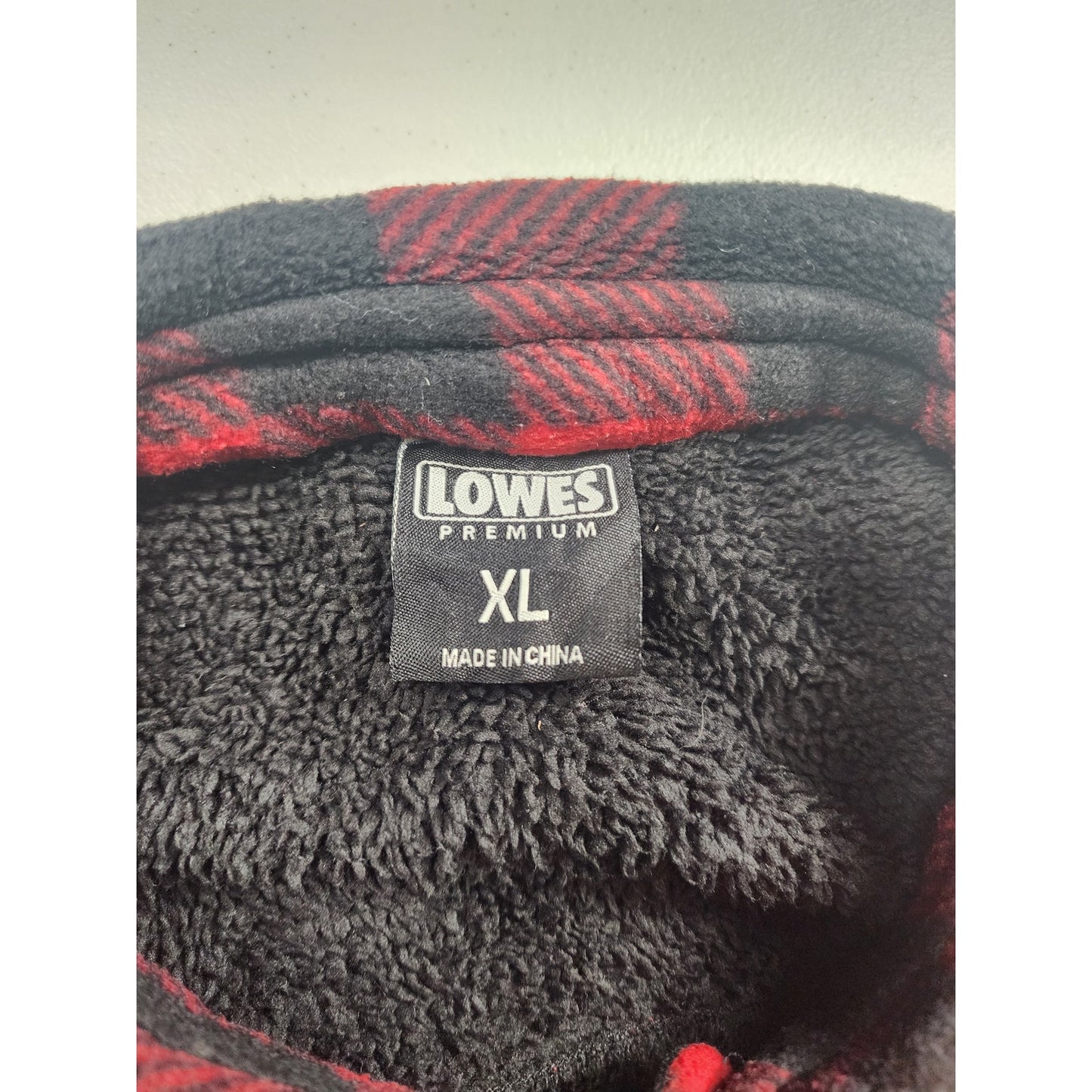 Lowes Premium Flannel Shirt XL Sherpa Jacket Lumberjack Shacket Cozy Work Hiking