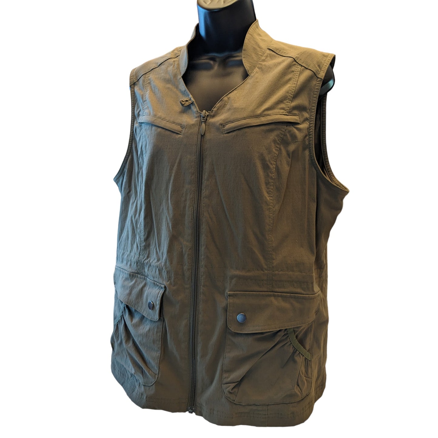 Duluth Trading Vest Women Large Utility Sleeveless Work Outdoors Garden Pockets