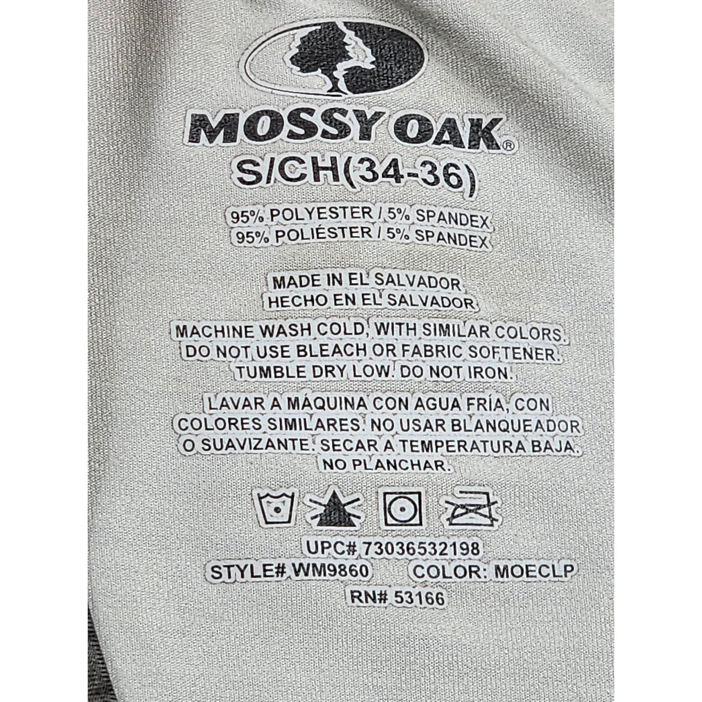 Mossy Oak Shirt Long Sleeve Mens Small Camo Hunting Apparel Outdoor Clothing