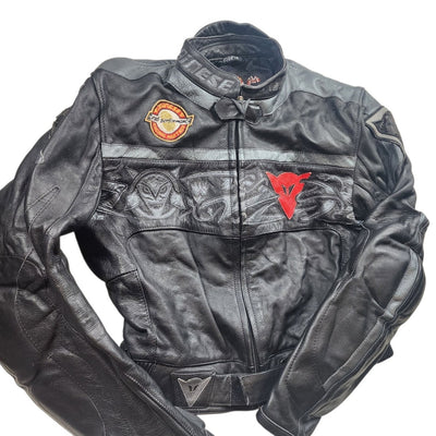 Dainese Jacket Small 46 Leather Motorcycle Drudi Racing Armor Italy MotoGP Devil