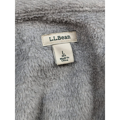 LL Bean Fleece Flannel Shirt Jacket Men Large Lined Plaid Sherpa Lumberjack Work