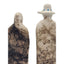 Native American Horsehair Pottery Figurines Southwest Sculpture Couple Pair 6"