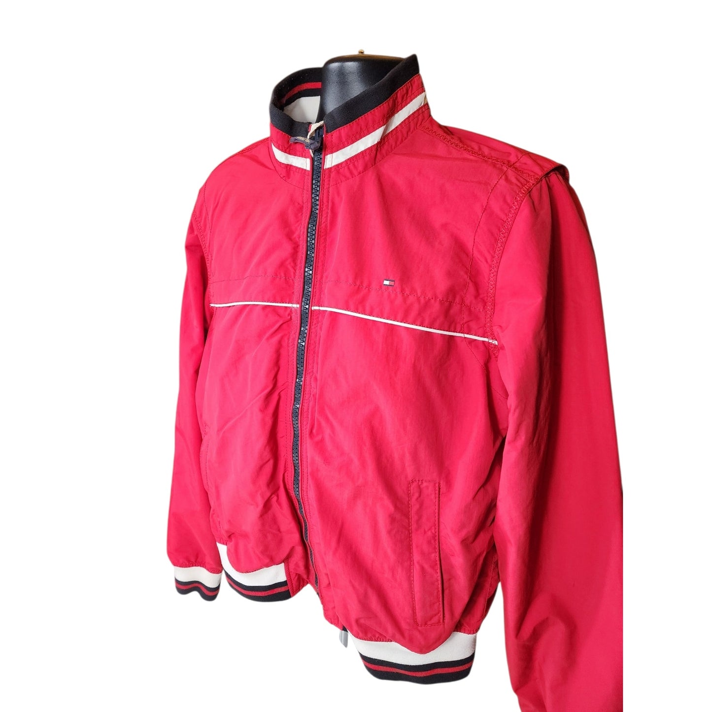 Tommy Hilfiger Jacket Men Medium Women Large Bomber Wind Retro Crest Vintage Y2K