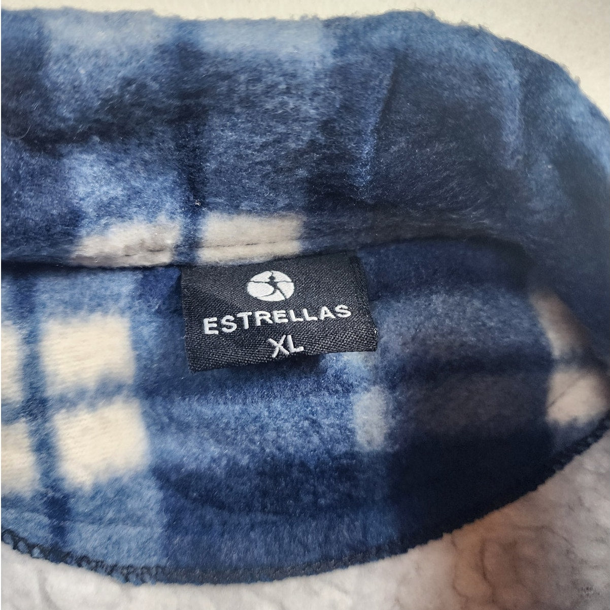 Estrellas Fleece Shirt Jacket Men XL Plaid Zip Sherpa Shacket Flannel Lumberjack