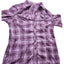 Duluth Trading Shirt Women XL Purple Plaid Button Front Long Sleeve Western Top