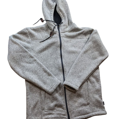 Rugged Elements Sherpa Lined Hoodie Jacket Men Medium Full Zip Outdoor Fleece