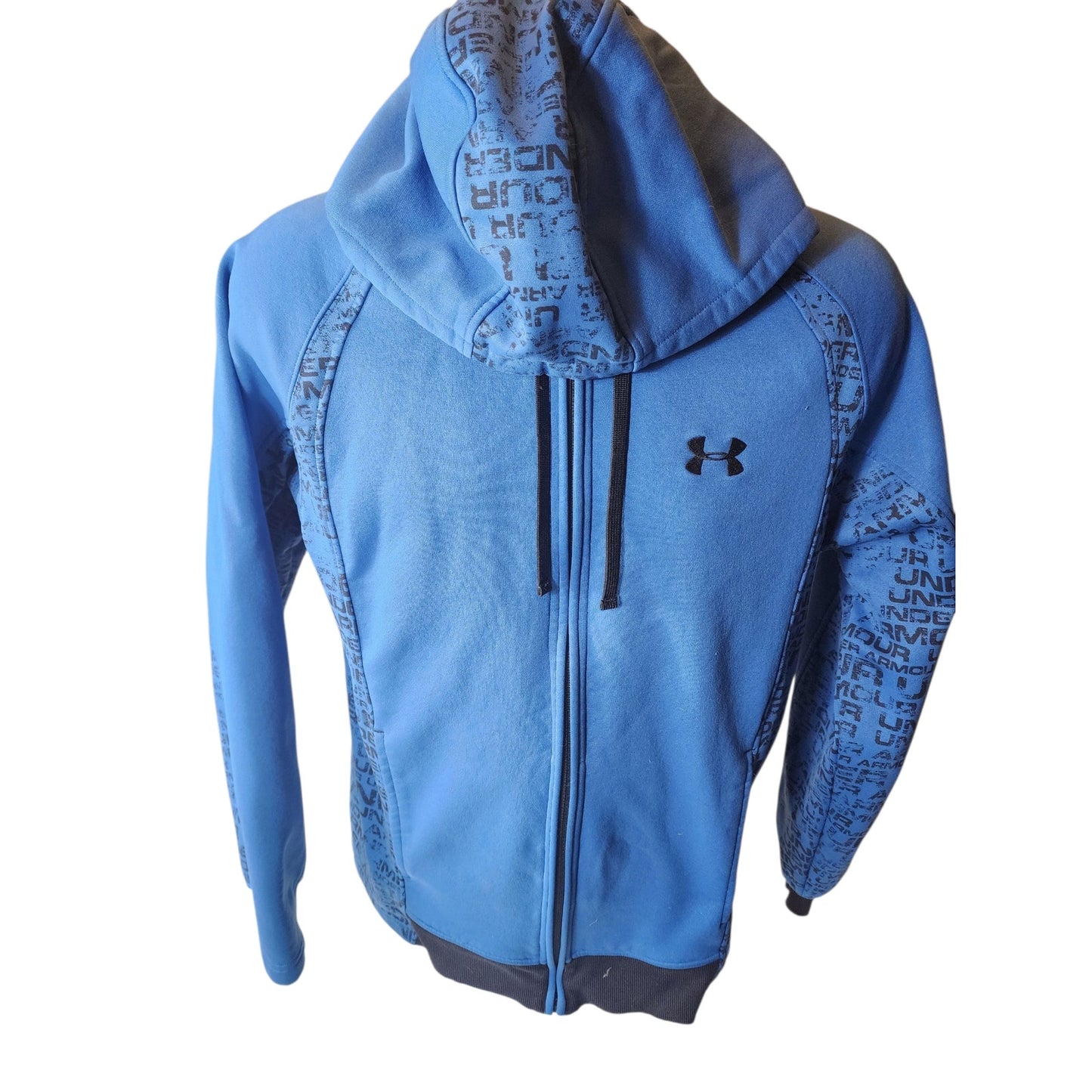 Under Armour Hoodie Men Small Women Medium Zip Sweatshirt Jacket Gym Drawstring