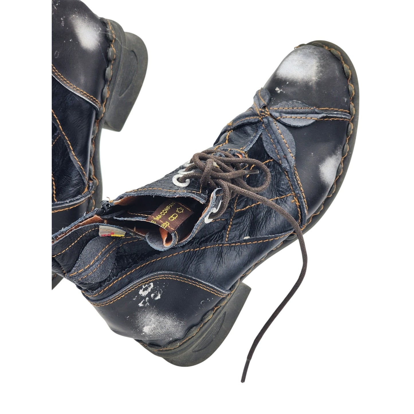 TMA EYES Ankle Boots Mens 8 Leather Germany Punk Grunge Boho Vintage Inspired