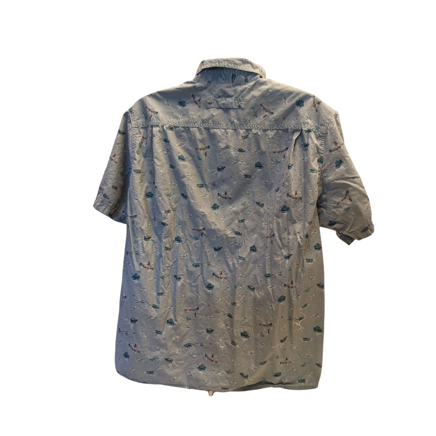 Duluth Trading Untucked Shirt Mens XL Short Sleeve Slim Fit Fishing Boat Summer