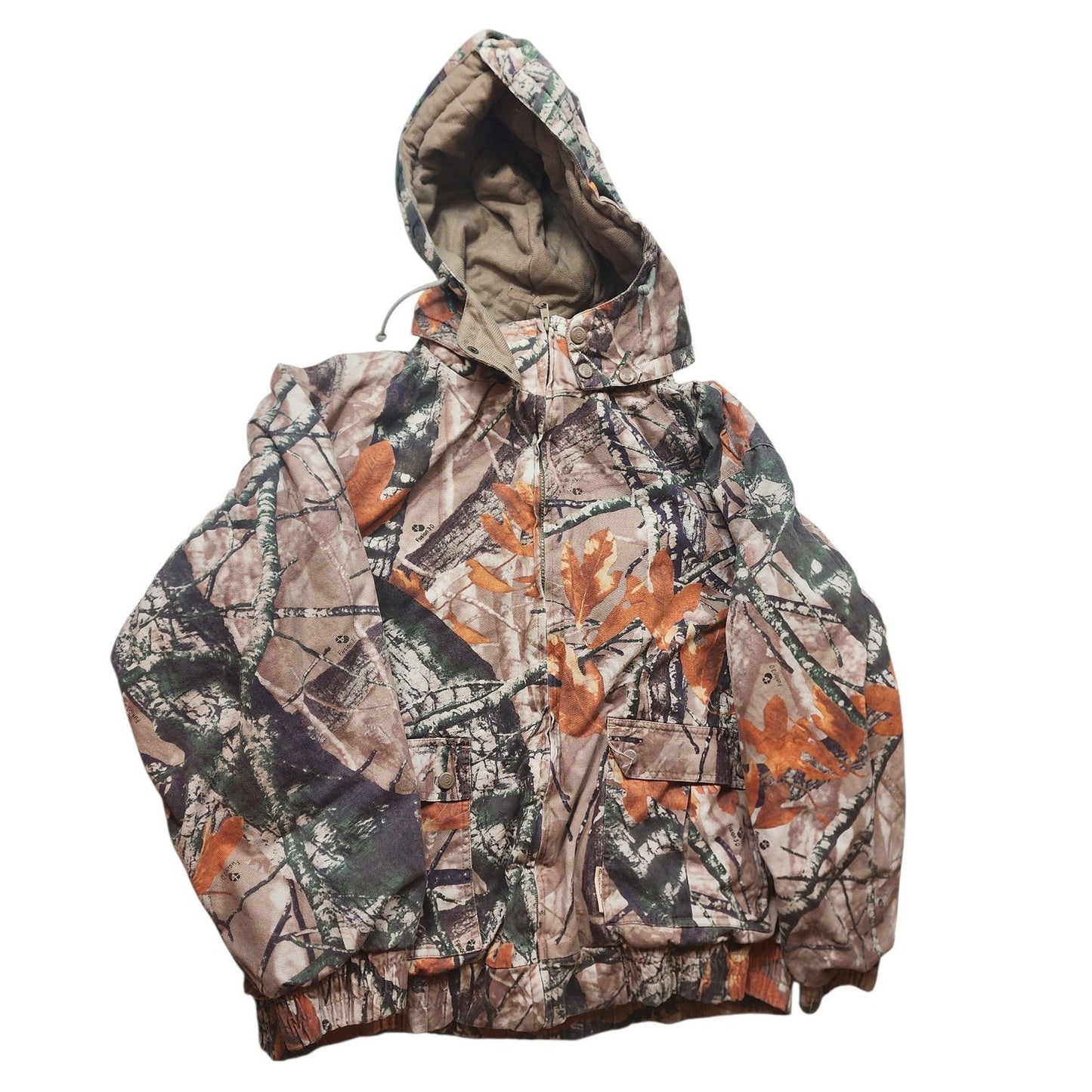 Outfitters Ridge Fusion 3D Camo Hunting Jacket Large Hooded Quilted Gorpcore Y2K