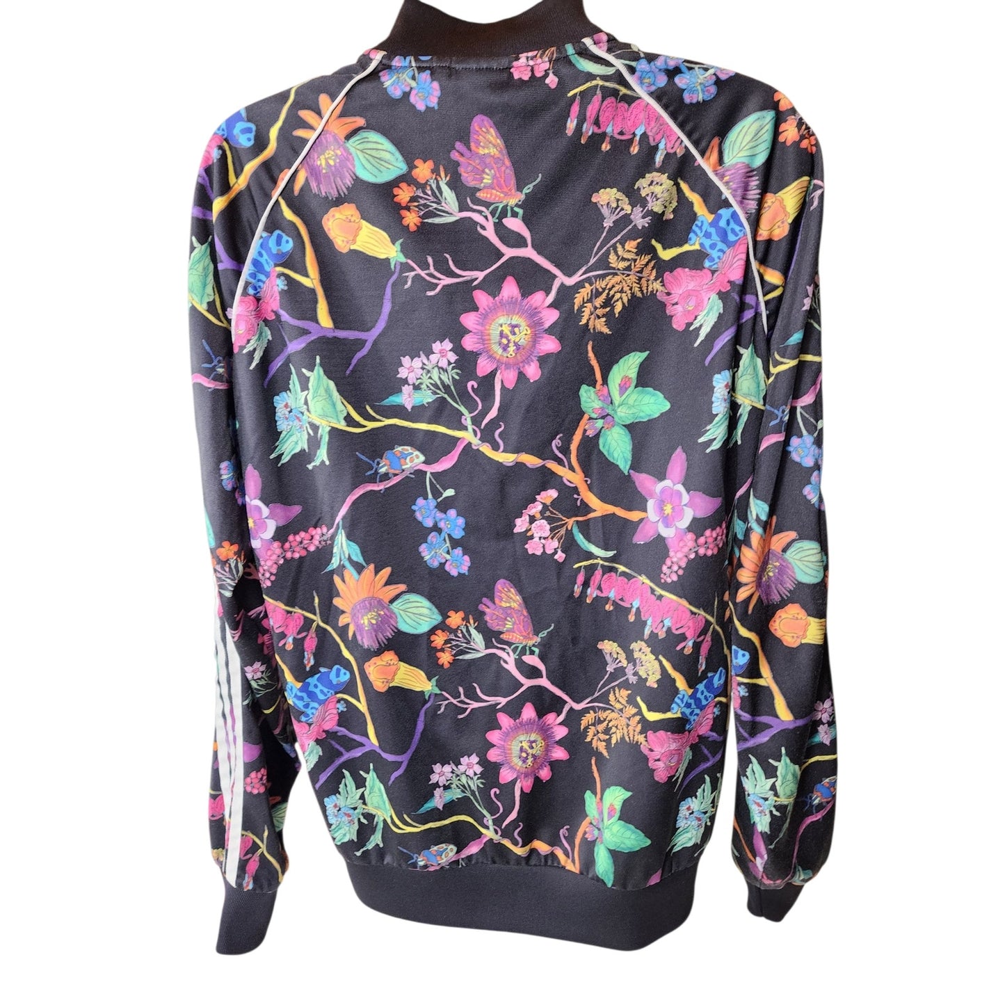Adidas Originals Track Jacket Large Poisonous Garden Floral Zip Retro Streetwear