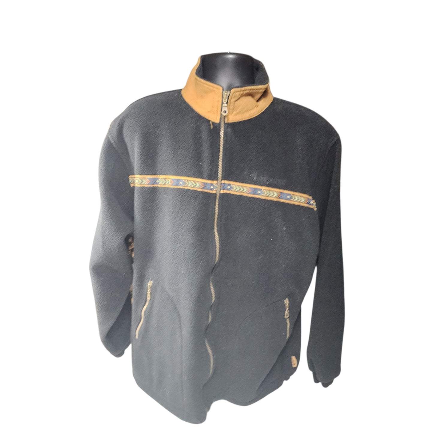 Vintage Sun Cruz Fleece Jacket XL Southwestern Style Tribal Aztec Canada Western