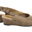 La Plume Sandals Women 9 40 EU Leather Peep Toe Slingback Wedge Adjustable strap
